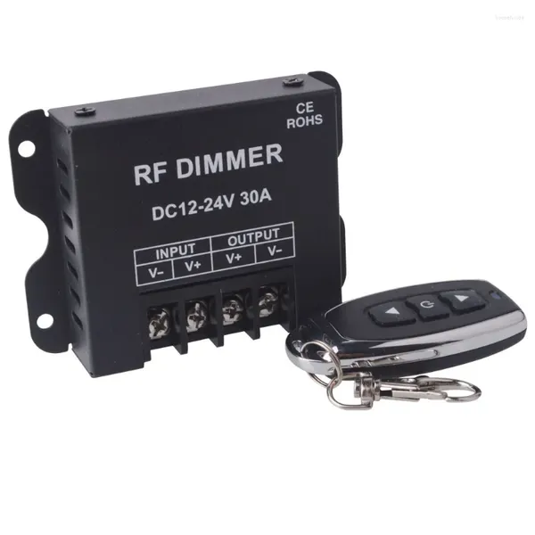 Controladores DC12-24V 30A Controlador de tira LED de un solo color Amplificador Dimmer con control remoto inalámbrico FR o botón manual