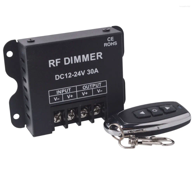 Styrenheter DC12-24V 30A Enfärgad LED-stripkontrollförstärkare Dimmer med FR Wireless Remote Control eller Manual-knapp