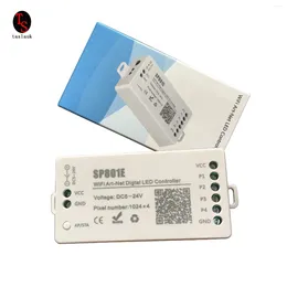 Controladores DC5V-24V SP801E WiFi Art-Net Controlador LED para módulo de panel de matriz Tira de luz a través de la aplicación Control Modo AP / Modo STA