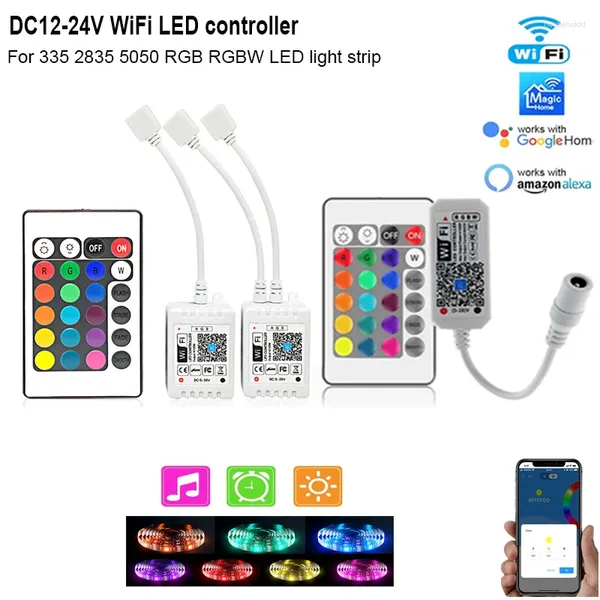 Contrôleurs LED Light Stirp WIFI RGB RGBW Contrôleur de couleur unique Android IOS APP Magic Home RF Control pour bande de bande