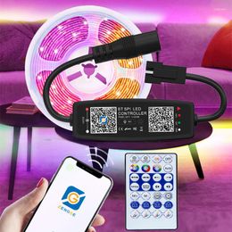 Controllers Mini DC USB Bluetooth-compatibele pixel Muziekcontroller Zengge App 2.4G RF Remote voor SK6812 WS2811 WS2812 RGB LED-lichtstrook