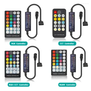 Controladores Mini controlador RGB inalámbrico LED Tira RF Control remoto para 4 5 6 pines RGBW RGBWW CCT Cinta Luz DC5-24V Dimmer