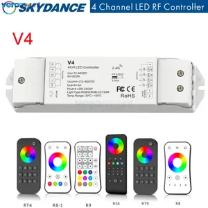 Contrôleurs Skydance RGBW Contrôleur 12V 24V 36V DC 20A RGB LED Strip Light 2.4G RF Smart Wireless Remote Controler V4