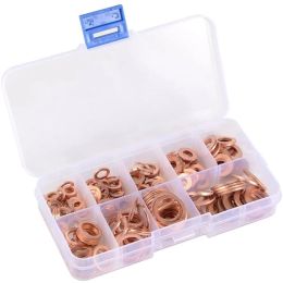 Contrôles 200 PCS Copper Scellant Jotage solide Rondelle de lave-glace Plug Purce pour le bateau Crush Sceau plat Anneau d'outil