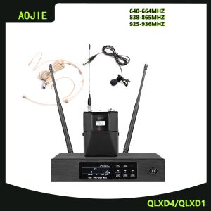 Contrôles Aojie Qlxd4 / Qlxd1 Microphone sans fil de haute qualité Clip Clip Clip d'oreille Microphone Performance extérieure Broadca Live Broadca