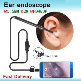 Contrôles Endoscop Ear Cleaner Caméra Clear Otoscope Medical Ear Cleaning Wax Removal Cleaner Ear Clear Device Wax Removal Tool Ear Care