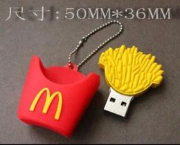 Contrôles Hot McDonald French Frites USB2.0 USB Flash Drive Girls Gift 64G USB Flash Drive 32G USB Flash Drive 16g Cartoon Carto