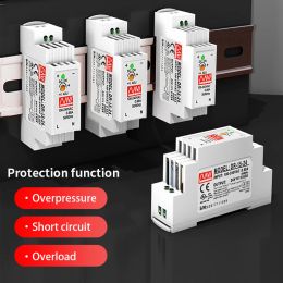 Commandes dans le transformateur d'éclairage d'alimentation de commutation de rail AC 110V 220V à DC 5V 12V 24V Adaptateur de source d'alimentation pour la bande de vidéosurveillance LED