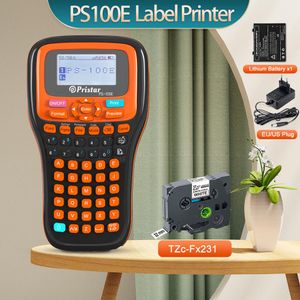 Controls Portable Label Maker Ps100e Auto Cutting Labeling Hing Replace for Brother P Touch Label Printer Tze231 Hse231 Label Tape