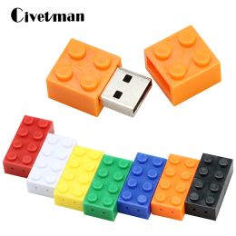 Contrôles Toy Brick Flash Drive 256 Go 128 Go USB Flash Drive 64 Go Plastic Building Blocage Pendrive 32 Go 16 Go 8 Go 4 Go Pen Drive Cle USB Stick