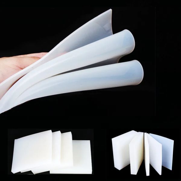 Contrôles Feuille de caoutchouc en silicone translucide joint en silicone blanc 1 mm 2 mm 3 mm sans odeur particulière Feuille de silicone à haute température
