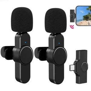 Contrôles Mini microphone sans fil pour iPhone / Android / Xiaomi / Samsung Lavalier Recording Video Live Game Mic Mobile Phone Microphone