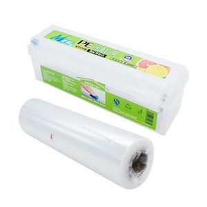 Handige herbruikbare voedselomslagsnijder en plastic wrap -dispenser voor het soepel snijden van een verscheidenheid aan voedselwraps in de thuiskeuken