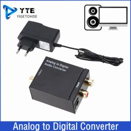 Converter Analog naar digitale ADC Converter Optical Coax RCA Toslink Audio Sound Adapter SPDIF -adapter voor Apple TV voor Xbox 360 DVD