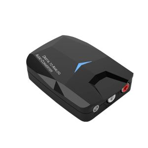 Convertisseur Bluetoothcompatible 5.0 Récepteur numérique à un adaptateur de convertisseur audio analogique numérique SPDIF OPTICAL COAX TOSLINK TO 3,5 mm AUX RCA