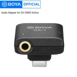 Convertisseur Boya Oa1 Mini adaptateur audio microfon avec port microphone Trs 3,5 mm Port de charge Typec de remplacement pour caméra d'action Dji Osmo