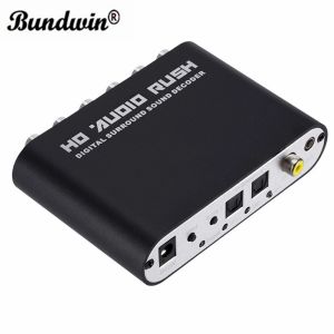 Convertisseur Bundwin 5.1CH CHECHER AUDODER HD RUSH SPDIF COAXIAL TO RCA DTS AC3 OPTICAL NIGITAL AMPIFICER ANOGE CONVERTE Amplificateur