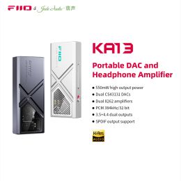 Convertisseur fiio / jadeaudio ka13 double CS43131 amplificateur DAC portable pour iOS / Android 3,5 mm et 4,4 mm de sortie équilibrée, 550 MW de puissance élevée