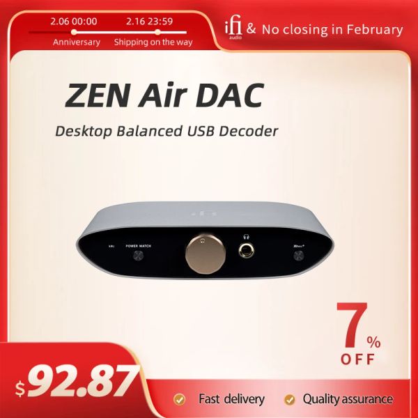 Convertisseur Ifi Zen Air DAC USB DAC avec amplificateur de casque HIFI PCM DSD MQA HI RES AMP IEM