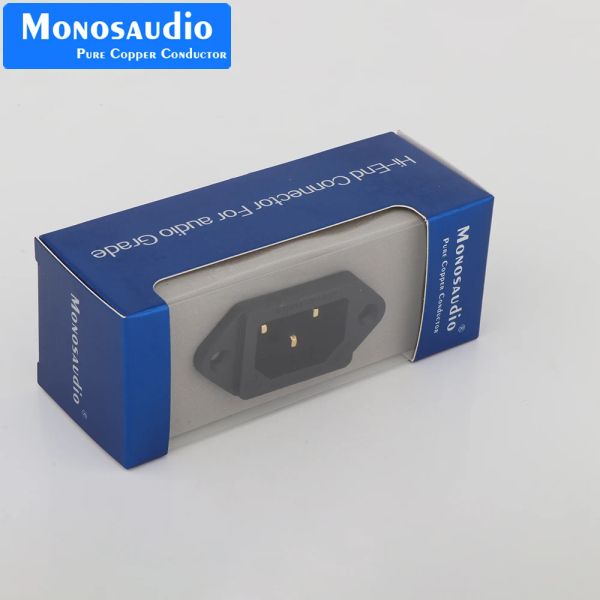 Convertisseur Monosaudio IB70 (G) Entrée d'alimentation en cuivre rouge pur, socket cuivre pur IEC AC 250V 15A Verrouille à vis IEC320 C14 POWER