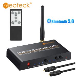 Convertisseur Neoteck DAC convertisseur Bluetooth Concverter Bluetooth 192KHz Digital Coaxial Toslink to Analog Stéréo RCA 3,5 mm Support APTX