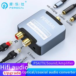 Converter Optical/SPDIF naar RCA Audio Converter voor Sharp/Sony/Samsung TV Connect to Speakers Amplifier Adapter Hifi Stereo Audio 192KHz
