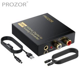 Convertisseur Prozor 5.1ch DAC 192KHz numérique à analogique Convertisseur coaxial SPDIF TOSLINK TO Analog Stéréo RCA 3,5 mm Jack Adaptateur