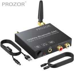 Converter Prozor DAC BluetoothCompatible 5.0 Digitale naar analoge audioconverter coaxiale Toslink naar RCA 3,5 mm oortelefoon stereo audio -adapter