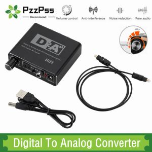 Converter PZZSS HIFI DAC Digitale naar analoge audioconverter RCA 3,5 mm hoofdtelefoonversterker Toslink Optische coaxiale uitgang Portable DAC