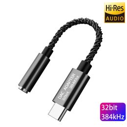 Convertisseur RealTek Alc5686 USB Typec vers 3,5 mm Amplificateur de casque DAC 1632Ω 125 dB PCM 32B / 384KHz Le décodeur numérique embauche AUX ADAPTER AUDIO