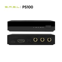 Converter SMSL PS100 USB C DAC AMP Bluetooth coaxiale optische HDMI Audio Converter Multifunctionele versterker voor thuisauto -muziek ES9023 Chip