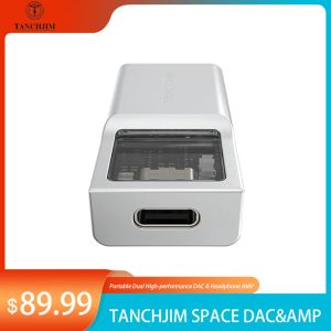 Convertisseur Tanchjim Space Mini portable USB C DAC AMP HIFI CASHONES COACHONES Amplificateur Double décodeur CS43131 avec des sorties de 3,5 mm et 4,4 mm