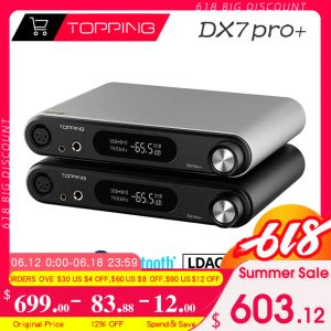 Converter Topping DX7 Pro Plus Digital Audio Music Decoder oortelefoonversterker USB DAC AMP ES9038PRO Bluetooth5.1 LDAC DSD512 HIFI DX7PRO+