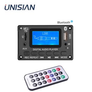 Converter UniSian MP3 Digitale audio -speler Decoder Board Bluetooth USB SD FM -lijn in muziek mp3 Lyrics LCD Display Module DC12V