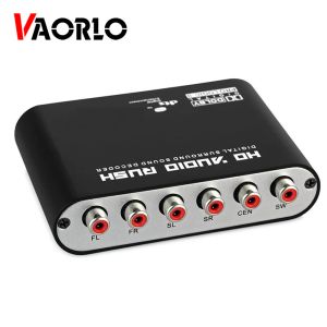 Convertisseur Vaorlo Digital 5.1 Décodeur audio Dolby DTS / AC3 optique à 5.1 Amplificateur de l'adaptateur audio sonore de convertisseur analogique de 5.1