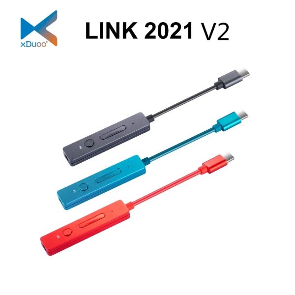 Converter XDUOO Link V2 2021 Adaptador de amplificador DAC USB typec a 3.5 mm Amplificador de auriculares de cable de audio