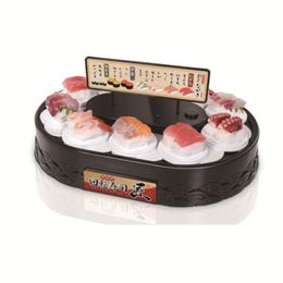 Convoyeur Sushi Machine automatique rotatif Dessert gâteau présentoir plaques pour fête de mariage anniversaire 240304