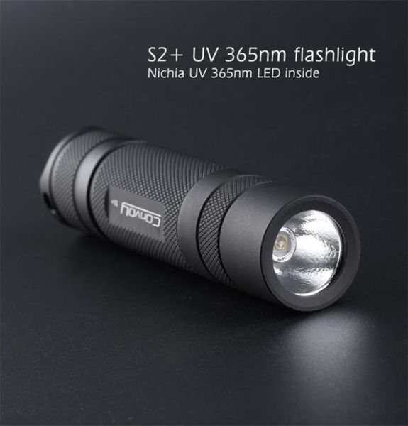 Lampe de poche LED Convoy S2 UV 365nm avec LED Nichia sur le côté Détection d'agent fluorescent Lampe de poche ultraviolette UVA 18650 2208126662677