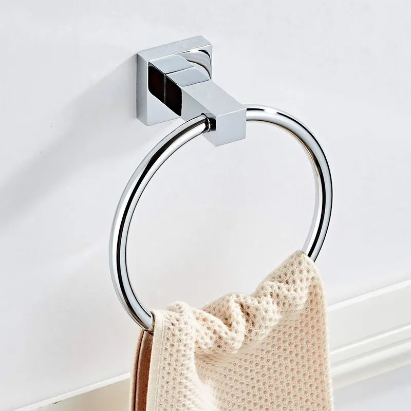 COOANHO WallMounted Hand Towel Rack Ring Bathroom Stainless Steel Accessories 231221