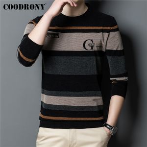 COODRONY automne hiver pull hommes vêtements nouveauté Streetwear mode doux chaud tricoté Chenille laine Jersey pull C1371