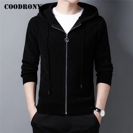 COODRONY Marque Pull à capuche Manteau Hommes Vêtements Arrivée Casual Knitwear Cardigan Hommes Automne Hiver Pulls chauds C1177 201224