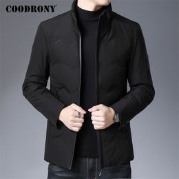 Coodrony merk Mens Winter Jacket Fashion Casual Parka Slim Fit Coat Men Aankomst