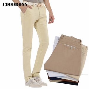 COODRONY Marque Hommes Pantalons de haute qualité 100% pur coton Pantalon Hommes Printemps Automne Business Casual Pantalon Slim Fit Vêtements C9008 201217