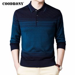 COODRONY Merk Trui Mannen Herfst Winter Turn-down Kraag Trui Mannen Mode Kleur Casual Pull Homme Gebreide Kleding C1130 220812