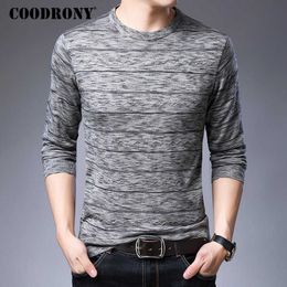 COODRONY Merk Trui Mannen Knitwear Pull Homme Mode Gestreepte Pullover Mannen Herfst Winter Zachte Warme Katoen Wollen Sweaters 91041 Y0907