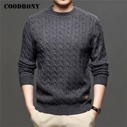COODRONY Marque Chandail Hommes Streetwear Mode Tricots Pull O-Cou Pull Hommes Vêtements Automne Hiver Chandails Occasionnels C1191 201221