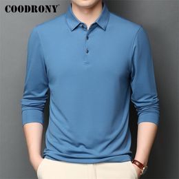 Coodrony merk T -shirt mannen Men lange mouw zakelijke casual t -shirt mannen kleding lente herfst topkwaliteit tee shirt homme tops c5008 201116