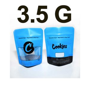 Cook 3.5g Rouge Bleu Mylar Sacs Odeur Preuve Fermeture Éclair Emballage En Plastique Vide Sac Bonbons Herbe Sèche Fleur Comestible Packaginghy84