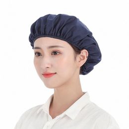 Chapeau de cuisinier et chapeaux de cuisine de restaurant pour femmes atelier textile usine bouchon anti-poussière alimentaire électricien travailleur maille casquettes t8zI #