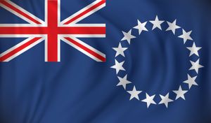 Bandera de las Islas Cook, venta al por mayor directa de fábrica, 3x5 pies, 90x150cm, pancarta para decoración colgante interior y exterior